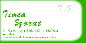 timea szorat business card